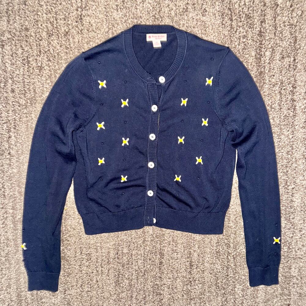 Brooks Brothers Red Fleece Vintage Bumblebee Embroidered Button Down Cardigan - Picture 3 of 9